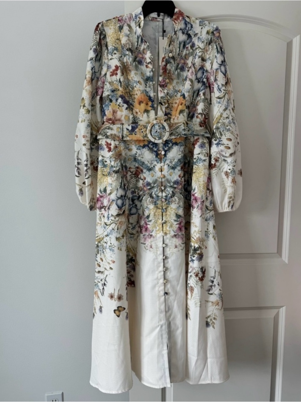 Commense Floral Belted Dress NWT